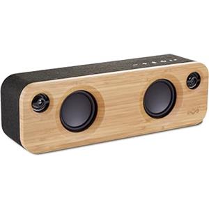 Marley House of Marley Get Together Mini Casse, Doppio Altoparlante senza Fili in Bambù e Alluminio Riciclabile, Autonomia Batteria 10 Ore, con Subwoofer da 2.5 Pollici e Funzione Vivavoce, Nero