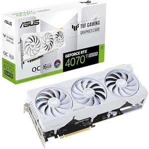 ASUS TUF Gaming NVIDIA GeForce RTX 4070 Ti SUPER BTF White OC Edition Scheda Video 16 GB GDDR6X, NVIDIA DLSS3, Ventole Axial-tech, Auto-Extreme, GPU Tweak III, Bianco, TUF-RTX4070TIS-O16G-BTF-WHITE