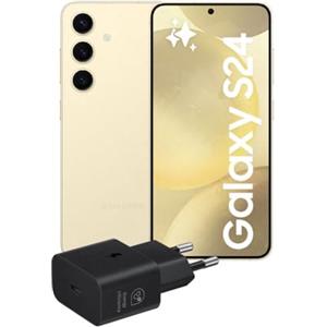 Samsung Galaxy S24 Smartphone AI, Caricatore incluso, Display 6.2'' FHD+ Dynamic AMOLED 2X, Fotocamera 50MP, RAM 8GB, 256GB, 4.000 mAh, Amber Yellow [Versione italiana]