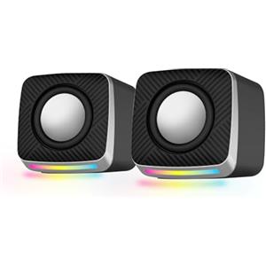 FLM SYSTEM CASSE ALTOPARLANTI PER PC GAMING RGB CONTROLLO VOLUME PER PC E LAPTOP USB