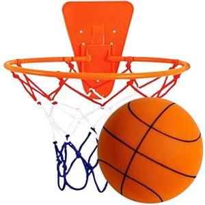 Yongmcxhhj Pallone Basket Silenzioso Taglia 3 Palla Da Basket Silenziosa Con Canestro Palla Da Baskets Silenziosa Silent Pallacanestro Per Casa Silenzioso Basketball Indoor, BasketLeggero E Silenzios