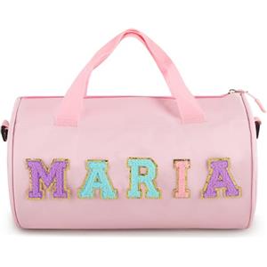 Nergaebe Borsa da Ballo Personalizzata per Ragazze - Borsone con Nome, da Notte, Balletto, Palestra e Allegria per Bambine