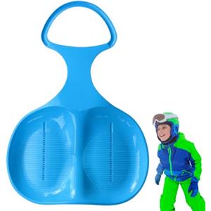 Generic Slitta da neve per bambini, con manici per bambini, resistente al freddo, robusta, flessibile, per sci, snowboard, slittino all'aperto