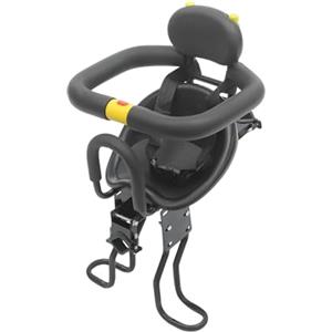 JDBDU Seggiolino per bicicletta anteriore per bambini, regolabile con pedali e schienale di supporto, seggiolino per bicicletta per mountain bike, fino a 35 kg