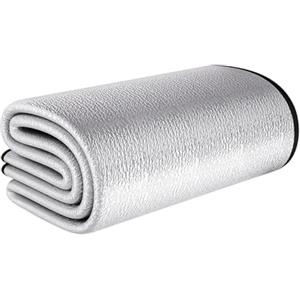 Generic Tappeto da campeggio impermeabile, double-face, in alluminio, isolante, per picnic, campeggio, spiaggia, campeggio, escursionismo, picnic, uso