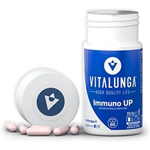 Vitalunga High Quality Life Vitalunga Lattoferrina 200 Immuno Stimolante 60 Capsule | Alto Dosaggio, L-Glutammina, 200 mg per Dose (2cps), Aumenta Difese Immunitarie Bambini Adulti, Made in Italy