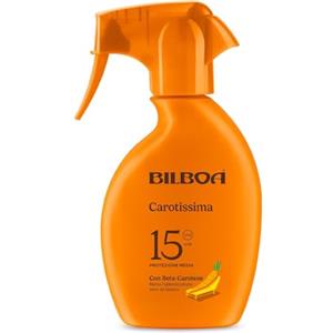 Bilboa, Carotissima, Crema Solare Spray SPF 30, Olio Solare Abbronzante con Betacarotene, Protegge la Pelle e Intensifica l'Abbronzatura, Resistente all'Acqua, 200 ml