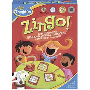 ThinkFun - Zingo, la Divertentissima Tombola di Parole e Immagini, Gioco per Bambini 4+ Anni, 2-6 Giocatori, Versione Italiana, 76324