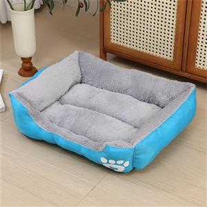 Odot Cuccia Cane Interno Taglia Grande, pelosa Animale Cuccia Cane Esterno, Rettangolo Gatto Divano per Piccolo Letto Gatti, Fondo Antiscivolo, Lavabile (Blu,S)