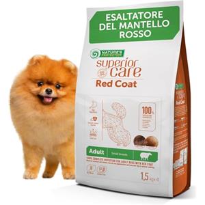 Nature's Protection Superior Care Cibo secco adulti, Agnello 1,5 kg | Antimacchia lacrimale e valorizza il colore del manto, Senza cereali, Crocchette piccole, Manti rossi/marroni, Razze piccole