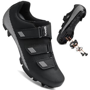 Hixingo Scarpe Uomo MTB SPD Donna Scarpe Mountain Bike Compatibili Pedali SPD, Unisex MTB Scarpes Ciclismo Traspirante All'aperto per Bici 36-47EU (Nero,41)