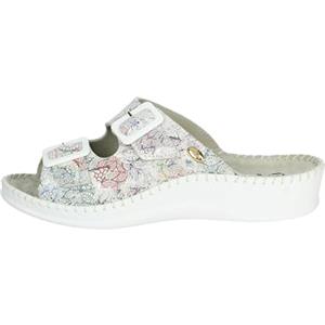 SCHOLL Ciabatta Weekend Bianco/Multi con Tomaia in PU e Doppia Fibbia - Altezza Tacco 40 mm