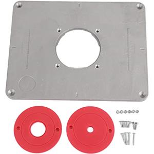 shenruifa Piastra per Inserimento Tavolo Fresa, Piastra per Inserimento, 300 Mm X 235 Mm X 9,5 Mm Piastra per Inserimento Tavolo Router Fai da Te e Anello di Inserimento per Lavorazione