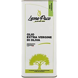 Leone Pace olio dal 1910 Leone Pace dal 1910- Olio Extravergine di Oliva dal Gusto Deciso e Intenso con note piccanti e amare equilibrate dall'aroma fruttato, esalta gli ingredienti donando sapore intenso ai piatti- Latta 5lt