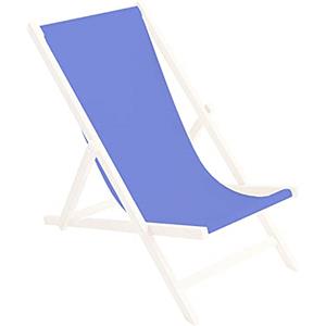 Ferocity Tela di Ricambio per Sedia a Sdraio, per Giardino, terrazza e Piscina Intercambiabile in Tessuto 100% Poliestere per Sedia a Sdraio Pieghevole in Legno, Motivo Blu [119]