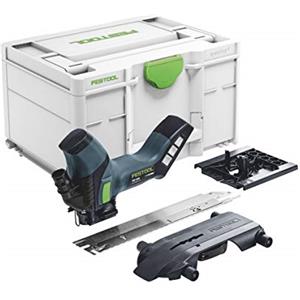Festool Sega a batteria per materiali isolanti ISC 240 EB-Basic | Con set di taglio ondulato, tavolo adattatore e binario di guida