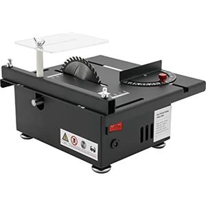 CHFUNE Mini sega circolare da tavolo, 200 W, multifunzione, portatile, in miniatura, 7 livelli di velocità, 10000 giri/min, 0,1-33 mm, lama per legno, metallo, plastica, rame, alluminio
