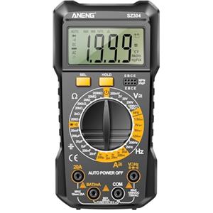 Jemora SZ304 Multifunzione 1999 Conteggi Multimetro digitale Vero RMS Tester portatile ad alta precisione Misura tensione Corrente Resistenza Capacità Frequenza Diodo con puntali