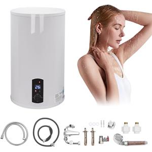 Zoobotanica Scaldabagno Elettrico 35/50/60/70 Litri, Boiler Elettrico da Parete 2000W, Max. Temp 75°C, 220V, Verticale, Serbatoio in Acciaio Smaltato, Scaldacqua Elettrico Bagno e Doccia (70 Litri)