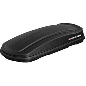 NORDRIVE N60016 Box 430, Box da Tetto per Auto in in ABS, 430 Litri - Nero Goffrato