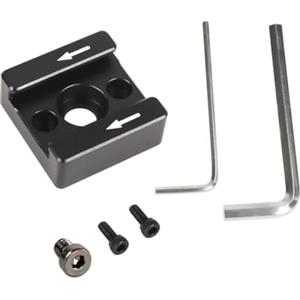 Alksubbm Adattatore per montaggio su scarpa con luce LED lampeggiante per microfono, montaggio con filettatura da 1/4 di pollice per gabbia per fotocamera DSLR gabbia in alluminio per fotocamera