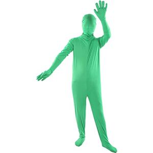 LICAEVEY Testa di Green Screen, Full Body Split Design Fotografia Green Suit, per Fotografia Film Video Effetti Speciali Post Production (160 cm) (170 cm) (180 cm)