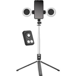 Generico Treppiede Per Selfie Stick Con 2, Supporto Per Treppiede Per Telefono, Trepiede Per Telefono Remoto Wireless Portatile Da 67 Pollici Di Altezza Per Viaggi | 170 Cm Supporto Per Cellulare P