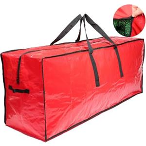 Odot Borsa per Albero di Natale, Adatta per Alberi di Natale Alti 2,7 m, Impermeabile e Protegge da Polvere Sacco per Albero di Natale Resistente con Cerniera e Manici (122x38x50cm,Rosa)