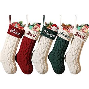 NIBESSER Calza Befana Personalizzata Calze Natalizie da Appendere con Nome Calza Befana Vuota Idea Regalo per Epifania Natale Decoraizione Natalizia per Camino (Stile A, 1 Pezzo)