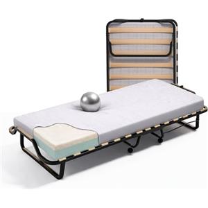 Cortassa Soluko Brandina Pieghevole a Doghe con Materasso Memory Foam 80x200 cm