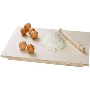 Generic Tavola per Impastare Pasta in Legno di Betulla + Mattarello 57 x 37 cm