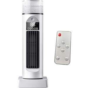 Generic Ventilatore ad aria fredda, condizionatore d'aria portatile, 6 velocità, silenzioso, oscillante, senza lama, con telecomando, per camera da letto, soggiorno, ufficio,