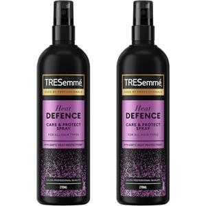 TRESemmé Care & Protect Spray Termoprotettore, Per Tutti i Tipi di Capelli, Protezione dal Calore Fino a 230°, Azione Anti-Crespo e Anti-Rottura, Capelli Rinforzati e Lucenti, 2x 270ml