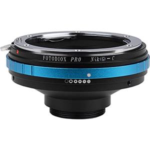 Fotodiox Pro Adattatore Obiettivo Nikon F-Mount G-Type a C-Mount con Ghiera di Controllo dell'Apertura