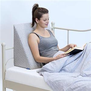 Badum - Cuscino per Schienale - Cuscino A Cuneo per Letto - 60x50x30 Cm - con Strato di Memory Foam, Rivestimento Sfoderabile E Lavabile - Cuscino da Lettura, Cuneo per Materasso, Cuscino Ergonomico