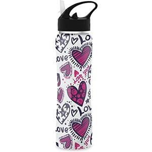 THE STEEL BOTTLE - Most Wanted - Bottiglia Termica in Acciaio Inox, Isolamento sottovuoto a Doppia Parete, capacità 500 ml, Chiusura Ermetica, Borraccia Portatile (#44 Love)