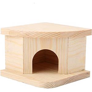Tiiyee Casetta Criceto, Casa Criceto D'Angolo per Criceti in Legno Nascondiglio Porcellini D'India Gabbia Accessori A Forma di Nuvola Piccoli Animali Domestici Nano Gerbillo Scoiattolo