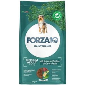 Generico Forza 10 Cane Medium Adult MONO gusto CERVO con PATATE, alimento completo monoproteico per cani adulti di taglia media, confezione da 2kg.