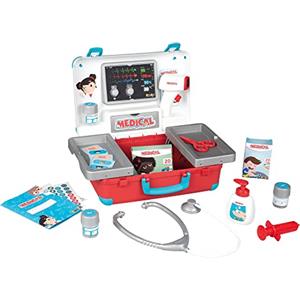 Smoby Valigetta del Dottore con 12 Accessori, Facile da Trasportare, per Bambini dai 3 Anni