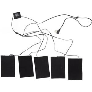 equlup Tappetino Riscaldato per Vestiti Elettrici, Foglio Riscaldante USB in Fibra Composita Gilet Resistente All'usura Giacca Riscaldante Strumento per La Vita Quotidiana Escursionismo