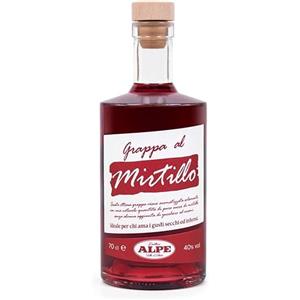 Italian Food Direct Grappa al Mirtillo Alpe Valle d'Aosta - 700ml - Grado alcolico 40% vol Valle d'Aosta