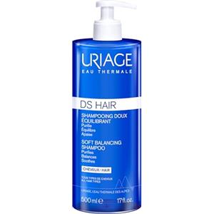 Uriage Ds Hair Shampoo Quotidiano riequilibrante con Stella Alpina - Gel schiumogeno delicato - Profumazione fresca e floreale per cuoio capelluto sensibile - Purifica e lenisce in profondità