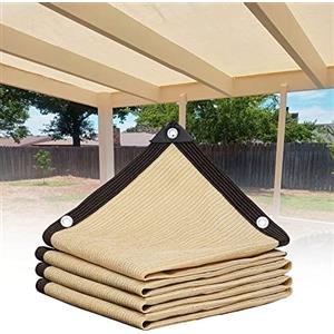BeerMmay Beige 90% Rete Telo Ombra, 2x2m 3x4m 4x6m 5x5m 6x12m 7x8m 9x10m Panno Ombreggiante Resistente Ai Raggi UV Vela Ombreggiante, Tenda Da Sole Privacy Con Occhielli (Size : 1x2m(3.3x6.6ft))