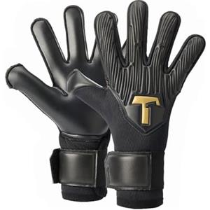 T1TAN Rebel 2.0 Black-Out Junior (FP) - Guanti da portiere per bambini - guanti da portiere di calcio - con protezione per le dita - taglia 5