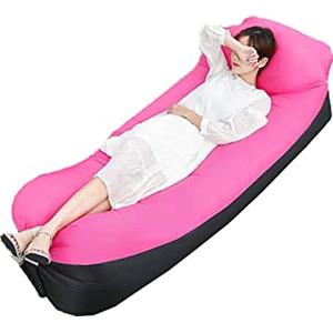 Surwin Divano Aria Gonfiabile Impermeabile Lazy Bag Lettino Gonfiabile Sedia ad Aria con Pacchetto Portatile per Esterni Interni Viaggi Feste Spiaggia Campeggio Piscina (Rosa,230x70cm)