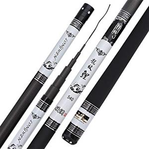 NGHSDO Canna da Pesca Fissa Extra Long Alta in Fibra di Carbonio telescopica Power Pole Mano Canna da Pesca 3.6M-10M Acqua Dolce Feeder Rod Stick Punta di Ricambio Canna da Pesca