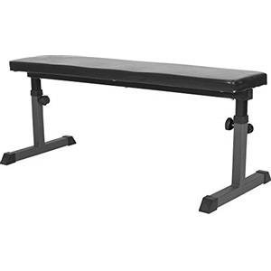 GYRONETICS® Panca Piana Regolabile in Altezza, 112x46 cm, Max 200 kg | Telaio in Acciaio, Imbottitura in Pelle Sintetica e Piedini Antiscivolo; per Sollevamento Pesi, Fitness, Addominali, Home Gym