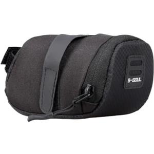 Eawfgtuw Borsa da sella impermeabile da montagna per bicicletta, con fodera in schiuma antiurto, custodia per chiavi, telefono, fotocamera, facile da installare per cintura (è nero) (codice medio)