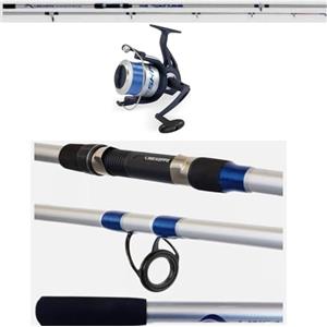 Generico Canna Pesca Surfcasting Con Mulinello Sezioni Innesto Mt. 3,60 Gr. 200 Kit Combo Mare
