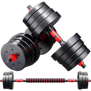 Generic Set di manubri 4 in 1, regolabili, utilizzati come bilanciere, kettlebell, supporto push-up, attrezzatura per allenamento a casa, palestra, fitness, per uomini e donne (40 kg)